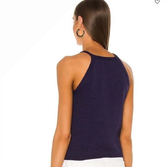 REVOLVE x 525 America Knit Sweater Tank Square Neck Halter Dark Purple XS - Picture 3 of 13